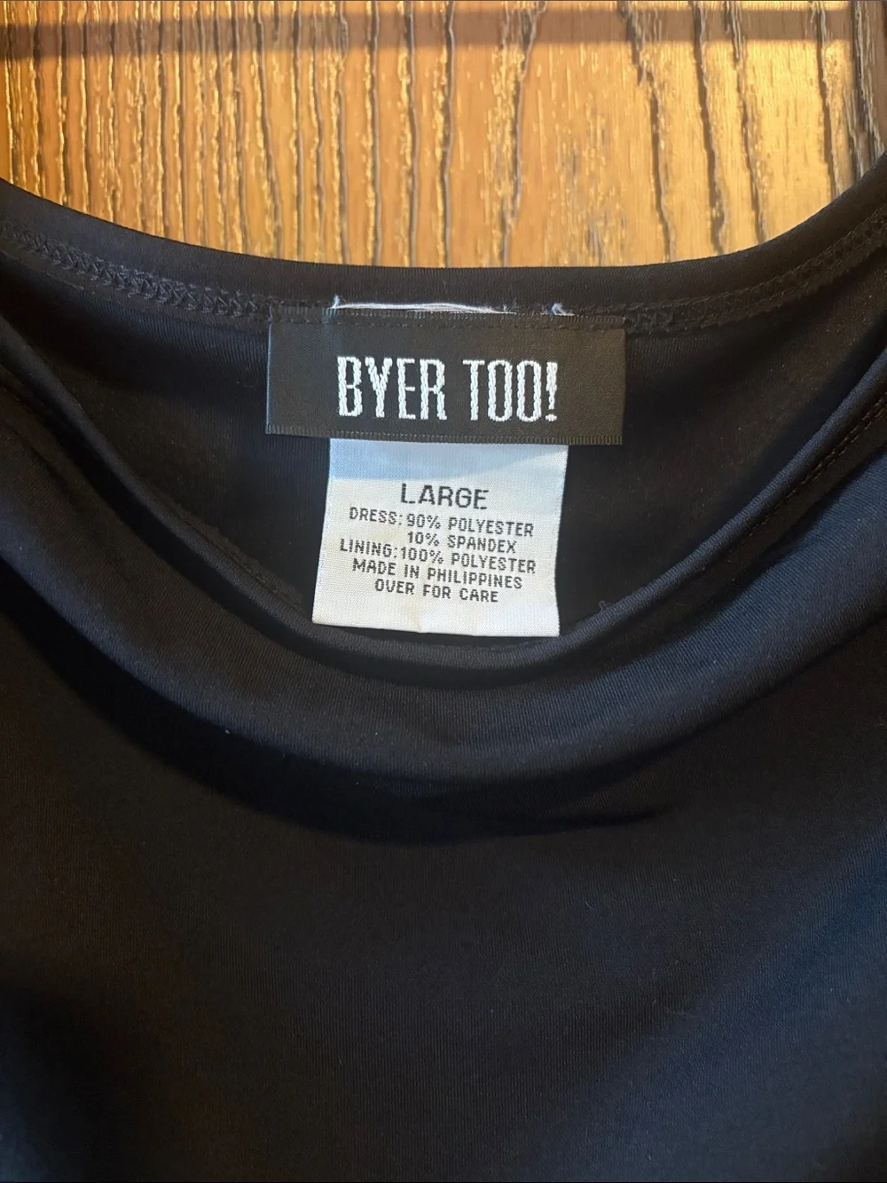 Byer Too! Black Draped Midi Dress with Cap Sleeves